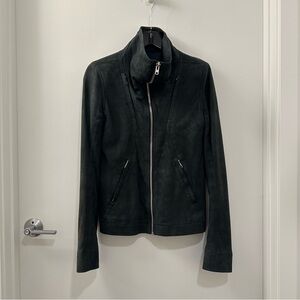 Rick Owens × Olmar & Mirta Navy lambskin suede GEO jacket